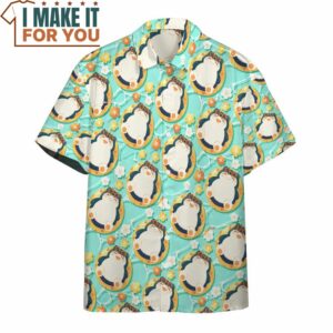 Pokemon Chill Snorlax Hawaiian Button Shirt Exciting Pokemon Gift Ideas 3