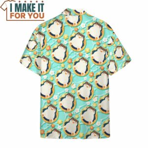 Pokemon Chill Snorlax Hawaiian Button Shirt Exciting Pokemon Gift Ideas 4