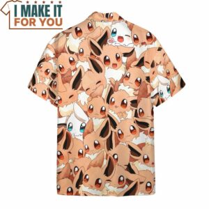 Pokemon Cute Eevee Hawaiian Button Shirt Amazing Presents for Pokemon Fans of All Ages 4