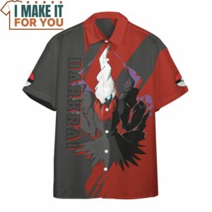 Pokemon Darkrai Hawaiian Button Shirt Top Pokemon Gifts for Adults 2