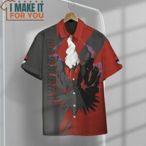 Pokemon Darkrai Hawaiian Button Shirt Top Pokemon Gifts for Adults 4
