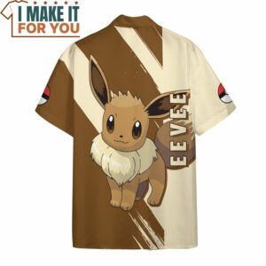 Pokemon Eevee Hawaiian Button Shirt Gifts for Pokemon Lovers 4