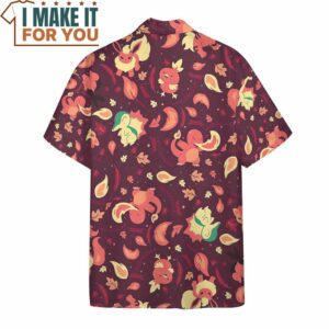 Pokemon Fire Hawaiian Button Shirt Gifts for Pokemon Lovers 3