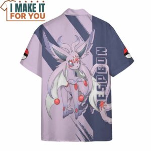 Pokemon Espeon Hawaiian Button Shirt Gifts for Pokemon Lovers 4