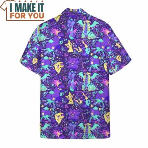 Pokemon Ghost Seamless Pattern Hawaiian Button Shirt Unique Pokemon Gifts 3