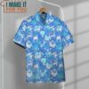 Pokemon Ice Seamless Pattern Hawaiian Button Shirt, Perfect Present for Pokemon Fans