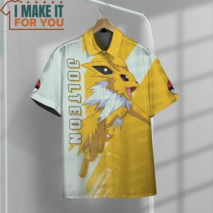 Pokemon Jolteon Hawaiian Button Shirt Exciting Pokemon Gift Ideas 2
