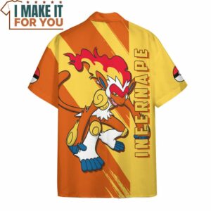Pokemon Infernape Hawaiian Button Shirt Perfect Present for Pokemon Fans 4