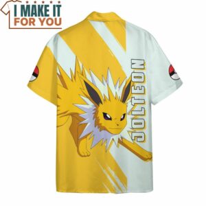 Pokemon Jolteon Hawaiian Button Shirt Exciting Pokemon Gift Ideas 4