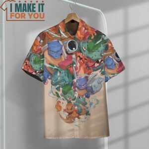 Pokemon Old School Hawaiian Button Shirt Best Pokemon Gifts for Your Loved Ones 2
