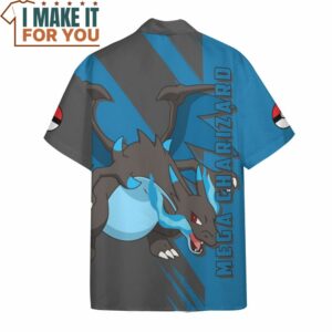 Pokemon Mega Charizard Hawaiian Button Shirt Exciting Pokemon Gift Ideas 4