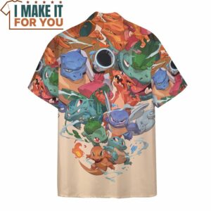 Pokemon Old School Hawaiian Button Shirt Best Pokemon Gifts for Your Loved Ones 3