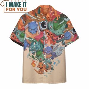Pokemon Old School Hawaiian Button Shirt Best Pokemon Gifts for Your Loved Ones 4
