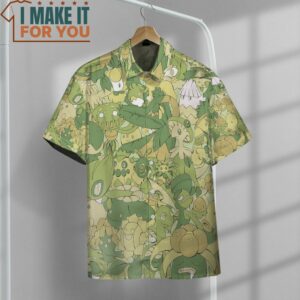 Pokemon Pattern Button Up Shirt Amazing Presents for Pokemon Fans of All Ages 2