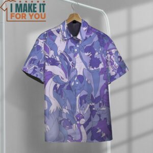 Pokemon Pattern Button Up Shirt Best Pokemon Gifts for Your Loved Ones 2