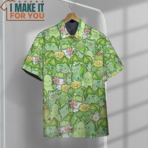 Pokemon Pattern Button Up Shirt Gifts for Pokemon Lovers 2