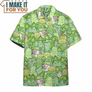 Pokemon Pattern Button Up Shirt Gifts for Pokemon Lovers 4