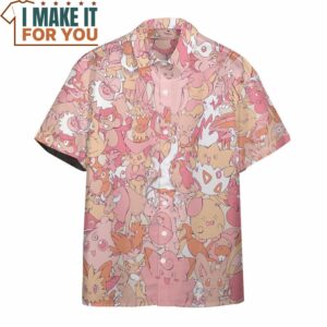 Pokemon Pattern Hawaiianan Shirt Unique Presents for the Stylish Pokemon Lover 4