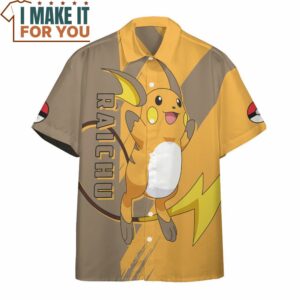 Pokemon Raichu Hawaiian Button Shirt The Ultimate Pokemon Themed Apparel 2