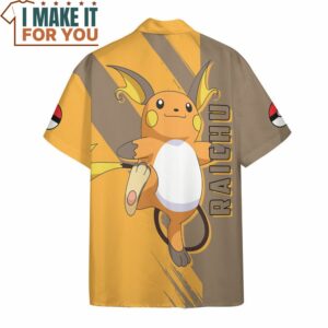 Pokemon Raichu Hawaiian Button Shirt The Ultimate Pokemon Themed Apparel 3