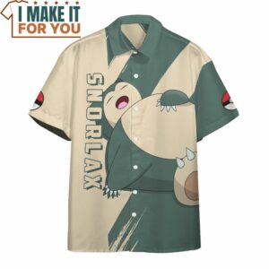 Pokemon Snorlax Hawaiian Button Shirt Stylish Apparel for Pokemon Lover 3