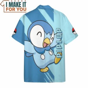 Pokemon Piplup Hawaiian Button Shirt Adorable Pokemon Shirts 4