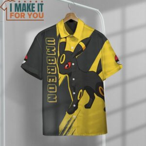 Pokemon Umbreon Hawaiian Button Shirt Perfect Present for Pokemon Fans 2