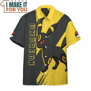 Pokemon Umbreon Hawaiian Button Shirt Perfect Present for Pokemon Fans 3