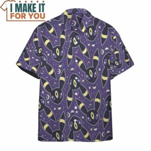 Pokemon Umbreon Seamless Pattern Hawaiian Button Shirt Exciting Pokemon Gift Ideas 3