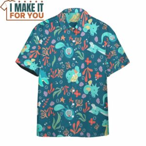 Pokemon Water Fuuny Hawaiian Button Shirt Top Pokemon Gifts for Adults 3