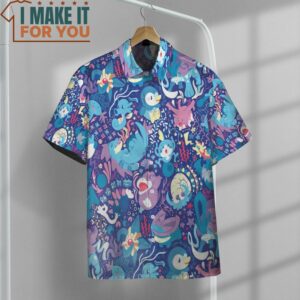 Pokemon Water Type Hawaiian Button Shirt Best Pokemon Gifts for Your Loved Ones 2