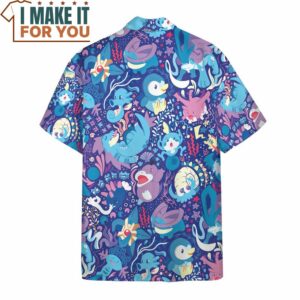 Pokemon Water Type Hawaiian Button Shirt Best Pokemon Gifts for Your Loved Ones 4