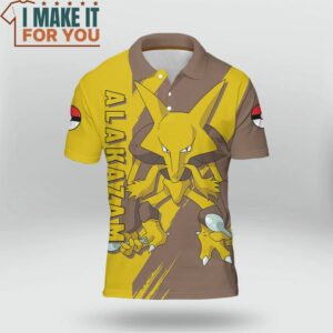 Pokemon Alakazam Polo Shirt Unique Pokemon Gifts for Fans 2
