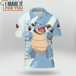 Pokemon Blastoise Polo Shirt Unique Pokemon Gifts for Fans 2