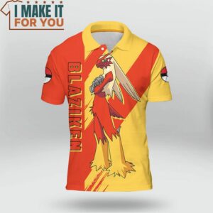 Pokemon Blaziken Polo Shirt Unique Pokemon Gifts for Fans 2