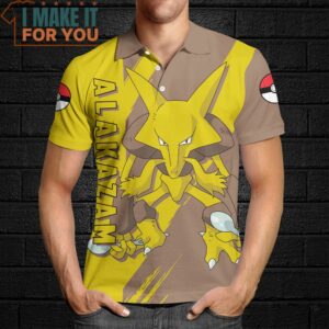 Pokemon Alakazam Polo Shirt Unique Pokemon Gifts for Fans 4