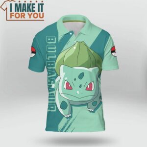 Pokemon Bulbasaur Polo Shirt Unique Pokemon Gifts for Fans 2