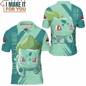 Pokemon Bulbasaur Polo Shirt Unique Pokemon Gifts for Fans 3