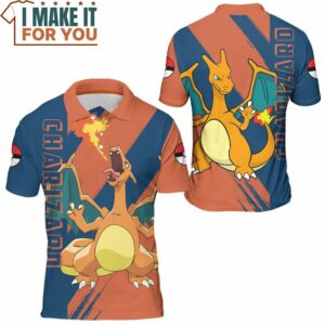 Pokemon Charizard Polo Shirt Unique Pokemon Gifts for Fans 3