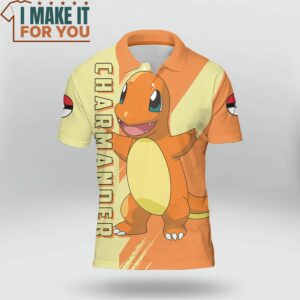 Pokemon Charmander Polo Shirt Unique Pokemon Gifts for Fans 2