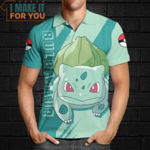 Pokemon Bulbasaur Polo Shirt Unique Pokemon Gifts for Fans 4
