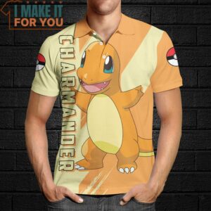 Pokemon Charmander Polo Shirt Unique Pokemon Gifts for Fans 4
