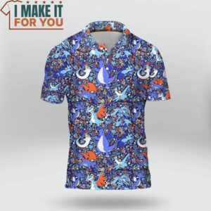 Pokemon Dragon Seamless Pattern Polo Shirt Perfect Present for Pokemon Fans 2