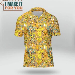 Pokemon Electric Seamless Pattern Polo Shirt Perfect Present for Pokemon Fans 2
