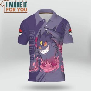 Pokemon Gengar Polo Shirt Perfect Present for Pokemon Fans 2