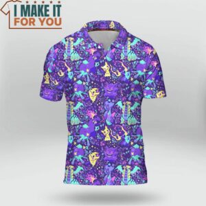 Pokemon Ghost Seamless Pattern Polo Shirt Perfect Present for Pokemon Fans 2