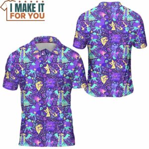 Pokemon Ghost Seamless Pattern Polo Shirt Perfect Present for Pokemon Fans 3