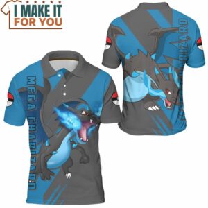 Pokemon Mega Charizard Polo Shirt Exciting Pokemon Gift Ideas 3