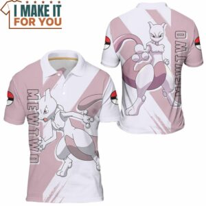 Pokemon Mewtwo Polo Shirt Best Pokemon Gifts for Your Loved Ones 3