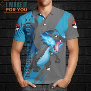 Pokemon Mega Charizard Polo Shirt Exciting Pokemon Gift Ideas 4